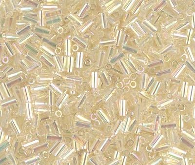 Miyuki 3mm (#1) Bugle Beads, Crystal Ivory Gold Luster , BGL1-2442, 8.5 grams Online Hot Sale