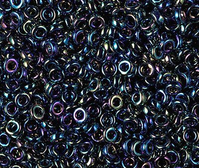 Miyuki 3mm Spacer Bead, Metallic Variegated Blue Iris, SPR3-0455, 8 grams For Cheap