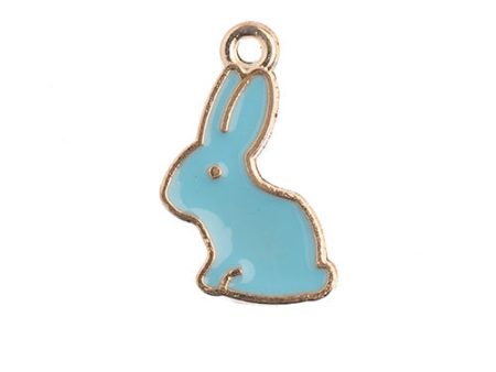 Sweet & Petite Charms, 9x18mm Bunny Rabbit Light Blue, 10 pcs Sale