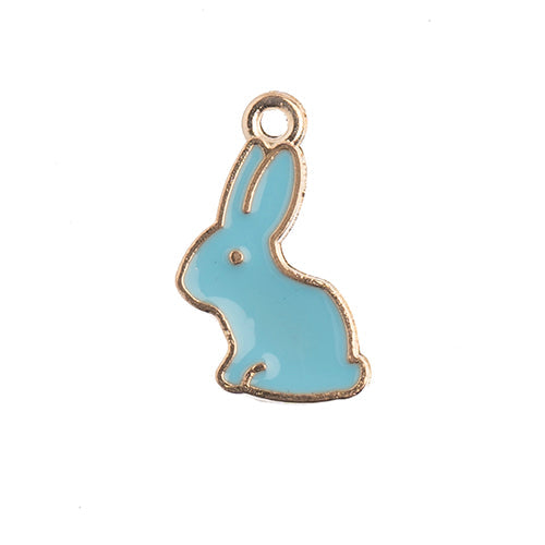 Sweet & Petite Charms, 9x18mm Bunny Rabbit Light Blue, 10 pcs Sale