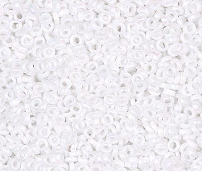 Miyuki 2.2mm Spacer Bead, Unicorn Matte White AB, SPR2-0402FR, 7 grams Discount