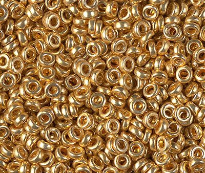 Miyuki 3mm Spacer Bead, Duracoat Galvanized Gold, SPR3-4202, 8 grams Supply