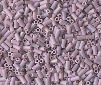 Miyuki 3mm (#1) Bugle Beads, Matte Opaque Mauve AB , BGL1-410FR, 8.5 grams Online now