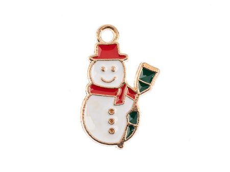 Sweet & Petite Charms, Snowman 21x13mm, 8 pcs on Sale