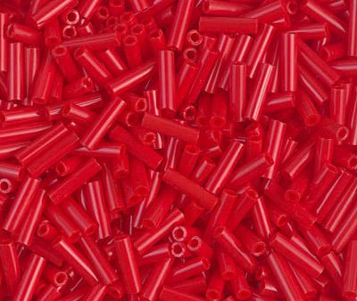 Miyuki 6mm Bugle Beads, Opaque Red, BGL2-0408, 17 grams For Cheap