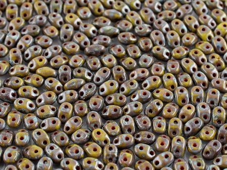 MiniDuo Beads, Opaque Olive Dark Travertine, MSD5341-86805, 8 grams Online Hot Sale