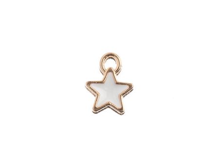 Sweet & Petite Charms, 7x9mm Tiny Star White, 10 pcs Online Hot Sale