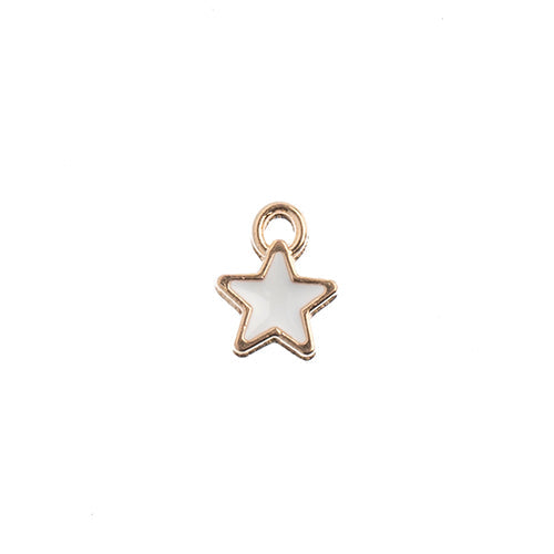 Sweet & Petite Charms, 7x9mm Tiny Star White, 10 pcs Online Hot Sale