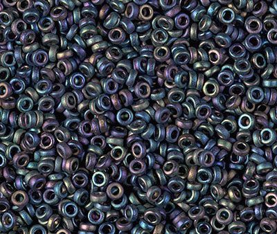 Miyuki 2.2mm Spacer Bead, Matte Black AB, SPR2-0401FR, 7 grams Online