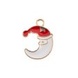 Sweet & Petite Charms, Moon Santa 20x15mm, 8 pcs on Sale