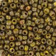 Miyuki 8 Round Seed Bead, 8-4519, Opaque Dark Yellow Picasso, 10 grams Online Hot Sale