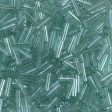 Miyuki 6mm Bugle Beads, Transparent Sea Foam Luster, BGL2-2445, 17 grams Online Sale