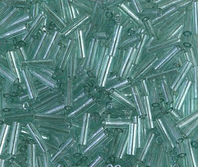 Miyuki 6mm Bugle Beads, Transparent Sea Foam Luster, BGL2-2445, 17 grams Online Sale