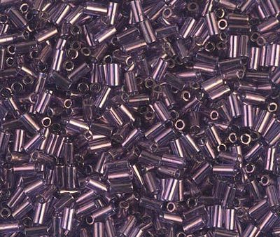 Miyuki 3mm (#1) Bugle Beads, Violet Gold Luster , BGL1-1884, 8.5 grams Supply