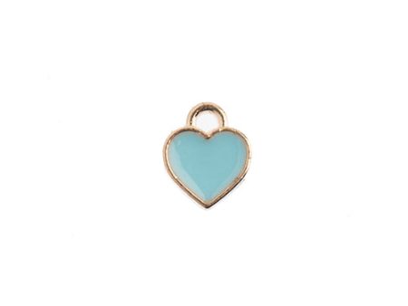 Sweet & Petite Charms, 7x8mm Small Hearts Light Blue, 10 pcs Online now