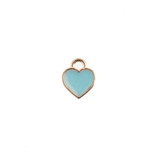 Sweet & Petite Charms, 7x8mm Small Hearts Light Blue, 10 pcs Online now