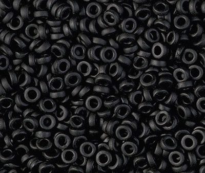 Miyuki 3mm Spacer Bead, Matte Black, SPR3-0401F, 8 grams Cheap