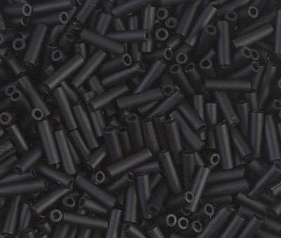 Miyuki 6mm Bugle Beads, Matte Black, BGL2-0401F, 17 grams For Discount