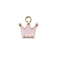 Sweet & Petite Charms, 11x12mm Crown Pink, 10 pcs Discount