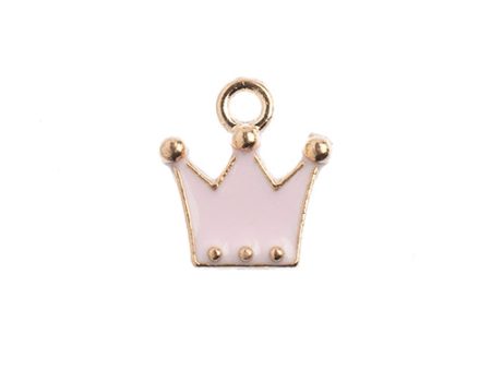 Sweet & Petite Charms, 11x12mm Crown Pink, 10 pcs Discount