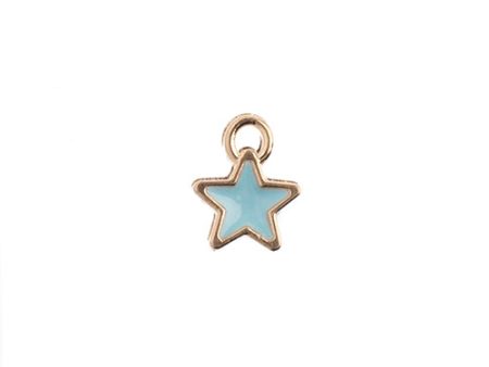 Sweet & Petite Charms, 7x9mm Tiny Star Light Blue, 10 pcs For Sale