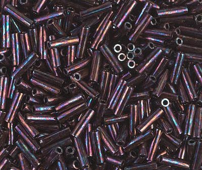 Miyuki 6mm Bugle Beads, Metallic Dark Raspberry, BGL2-0460, 17 grams Sale