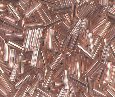 Miyuki 6mm Bugle Beads, Copper Lined Crystal Hex Cut, BGL2-0197H, 17 grams Online Hot Sale