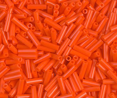 Miyuki 6mm Bugle Beads, Opaque Orange, BGL2-0406, 17 grams For Discount