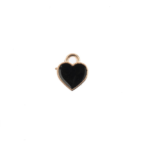 Sweet & Petite Charms, 7x8mm Small Hearts Black, 10 pcs Sale