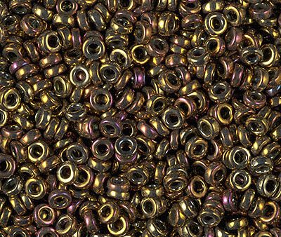 Miyuki 3mm Spacer Bead, Metallic Gold Iris, SPR3-0462, 8 grams Hot on Sale