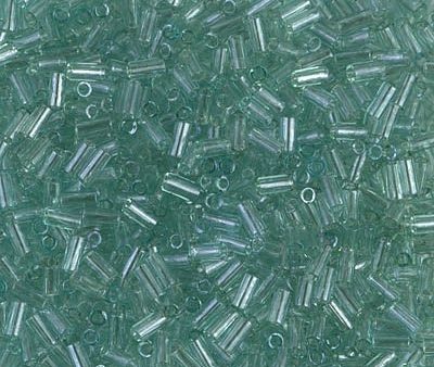 Miyuki 3mm (#1) Bugle Beads, Transparent Sea Foam Luster , BGL1-2445, 8.5 grams Fashion