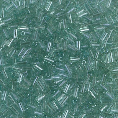 Miyuki 3mm (#1) Bugle Beads, Transparent Sea Foam Luster , BGL1-2445, 8.5 grams Fashion