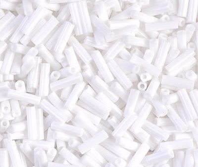 Miyuki 6mm Bugle Beads, Opaque White (was BGL2-049), BGL2-0402, 17 grams Online