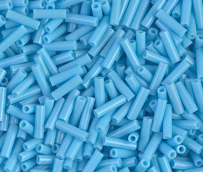 Miyuki 6mm Bugle Beads, Opaque Turquoise Blue, BGL2-0413, 17 grams Cheap