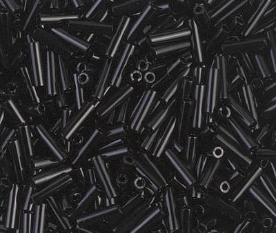 Miyuki 6mm Bugle Beads, Black (was BGL2-074), BGL2-0401, 17 grams on Sale