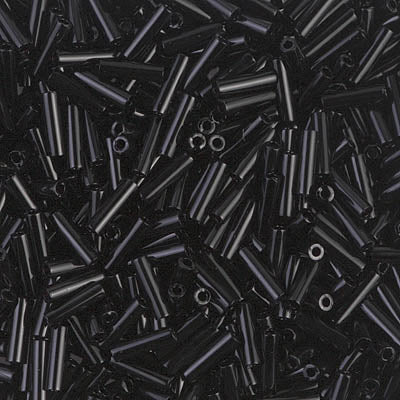 Miyuki 6mm Bugle Beads, Black (was BGL2-074), BGL2-0401, 17 grams on Sale