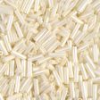 Miyuki 6mm Bugle Beads, Cream Ceylon, BGL2-0594, 17 grams Supply