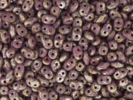 MiniDuo Beads, Opaque Violet Picasso, MSD2302-43400, 8 grams For Cheap