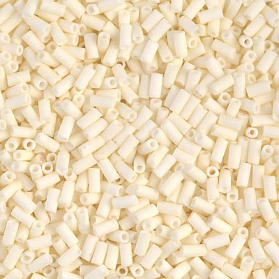 Miyuki 3mm (#1) Bugle Beads, Matte Opaque Cream , BGL1-2021, 8.5 grams Online Hot Sale