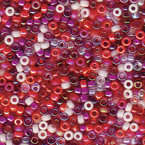 Miyuki 15 Round Seed Bead, 15-BMIX05, Mix - Strawberry Fields, 8 grams Online Hot Sale