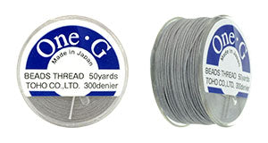 Toho One-G Thread, Lt Gray, 50 yards (1 Spool) Online Hot Sale