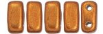 Czechmate 3mm X 6mm Brick Glass Czech Two Hole Bead, Saturated Metallic Russet Orange For Discount