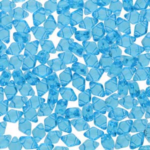 Mini GemDuo 2-Hole Diamond Shaped Bead, Aqua, 7.5 grams Cheap