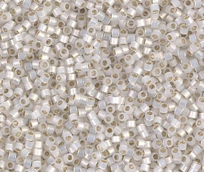 Miyuki Delica Bead 11 0, DB0221, Gilt Lined White Opal, 50 grams Cheap