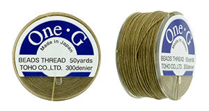 Toho One-G Thread, Sand Ash, 50 yards (1 Spool) Online Hot Sale