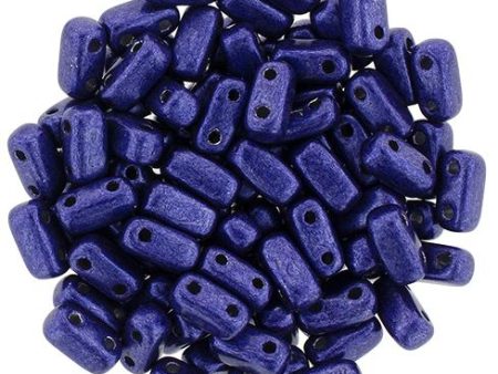 Czechmate 3mm X 6mm Brick Glass Czech Two Hole Bead, Saturated Metallic Super Violet For Cheap