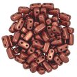 Czechmate 3mm X 6mm Brick Glass Czech Two Hole Bead, Saturated Metallic Valiant Poppy Hot on Sale