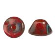 Konos Par Puca® Czech glass bead, Frost Cherry Travertin, 10 grams Fashion