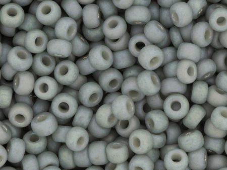 6 0 Miyuki Seed Beads, Matte Opaque Glazed Shark Fin AB, 6-4705, 10 grams Online Sale