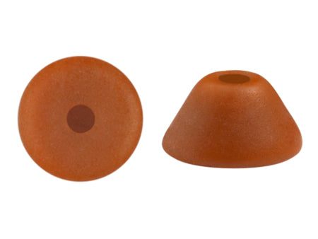 Konos Par Puca® Czech glass bead, Frost Caramel Matte, 10 grams For Cheap